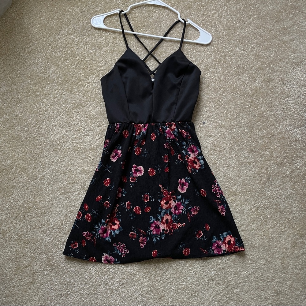 Charlotte Russe Crisscross back Floral Dress